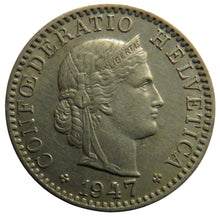 Load image into Gallery viewer, 1947 Switzerland 20 Rappen Coin
