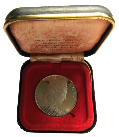 1970 Western Samoa James Cook Commemorative Proof Tala Coin