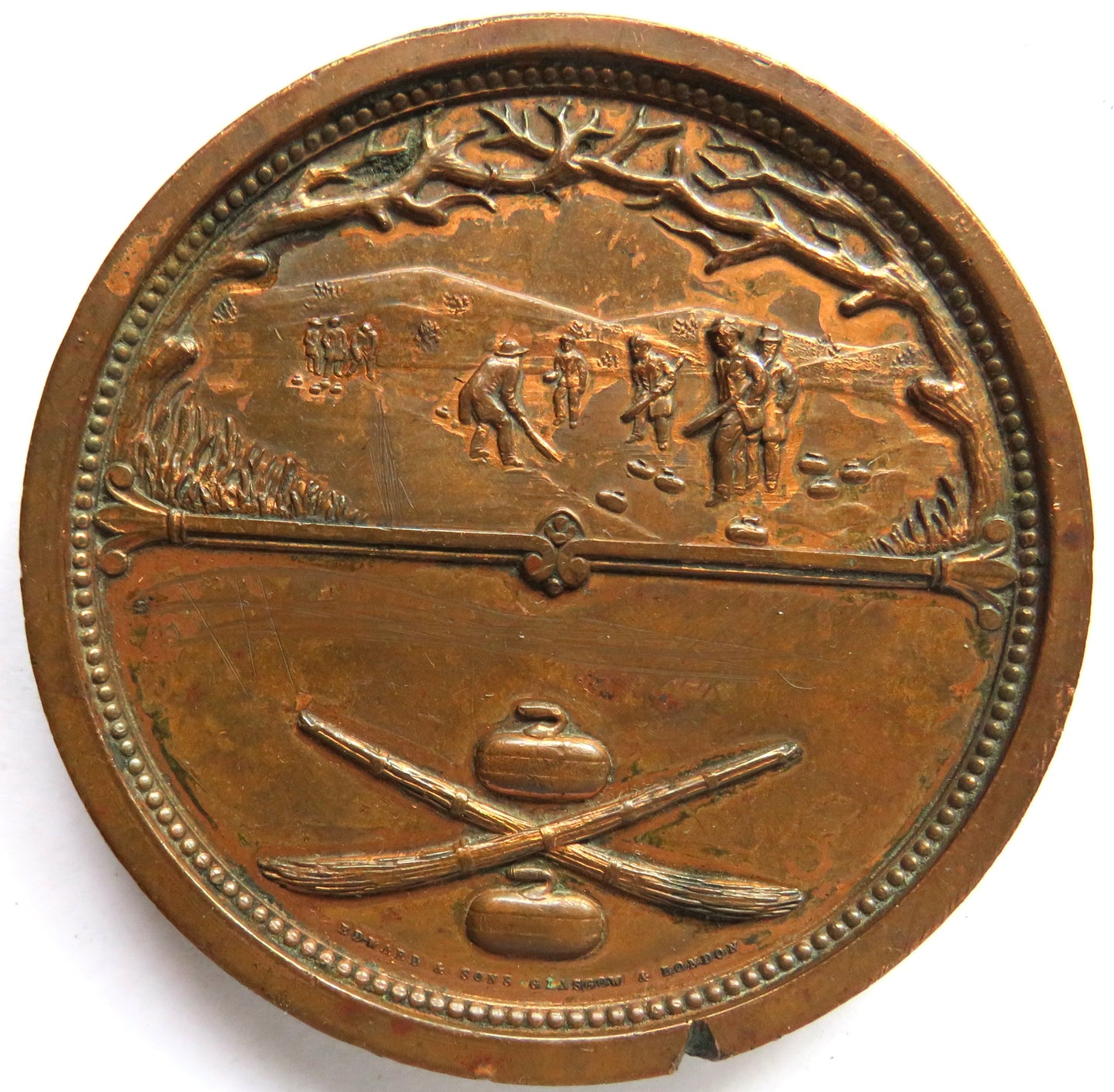 1838-1888 Royal Caledonian Curling Club Jubilee Medal - Very Large Medal