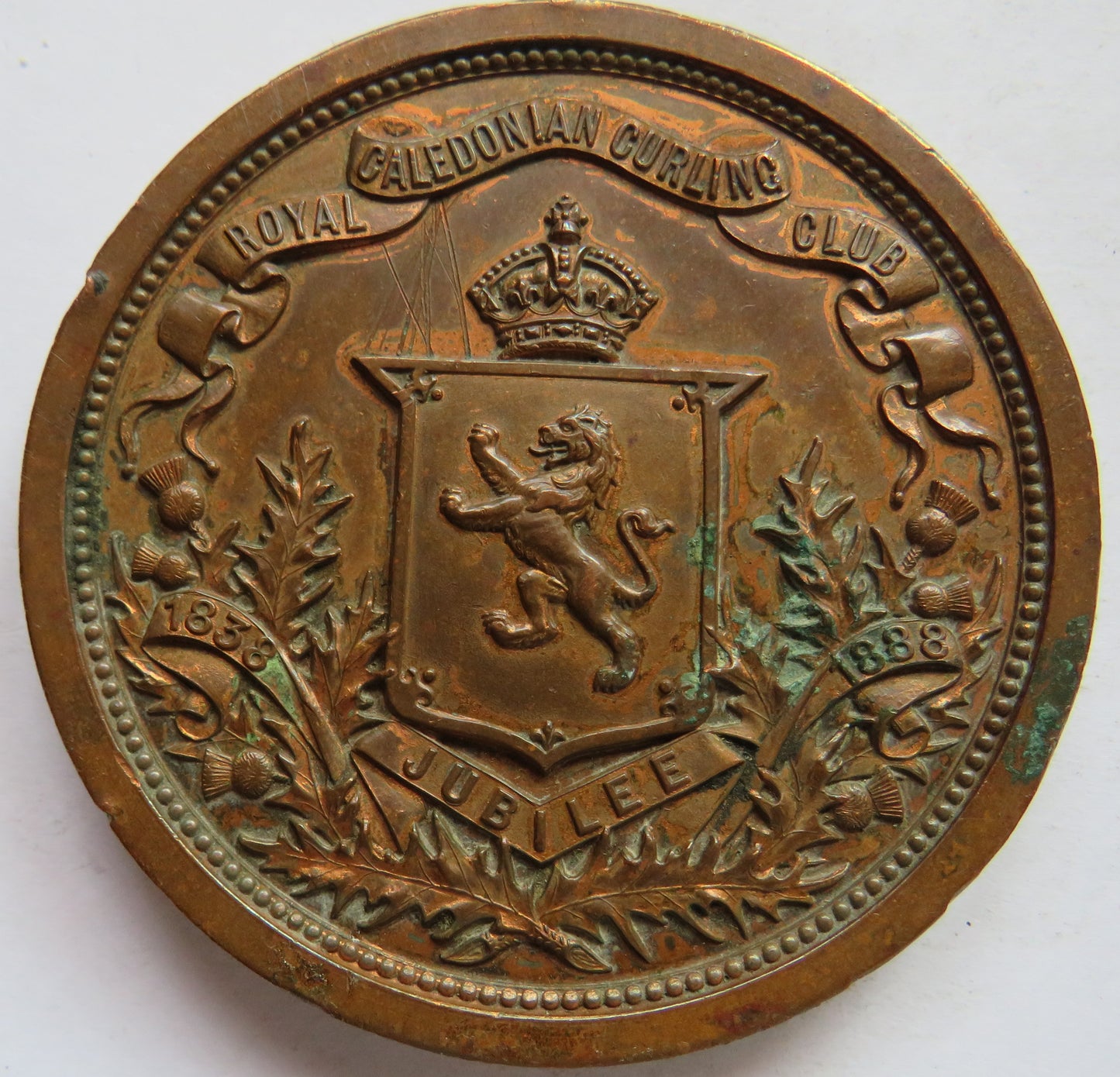 1838-1888 Royal Caledonian Curling Club Jubilee Medal - Very Large Medal