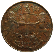 Load image into Gallery viewer, 1858 East India Company 1/4 Quarter Anna Coin in Higher Grade
