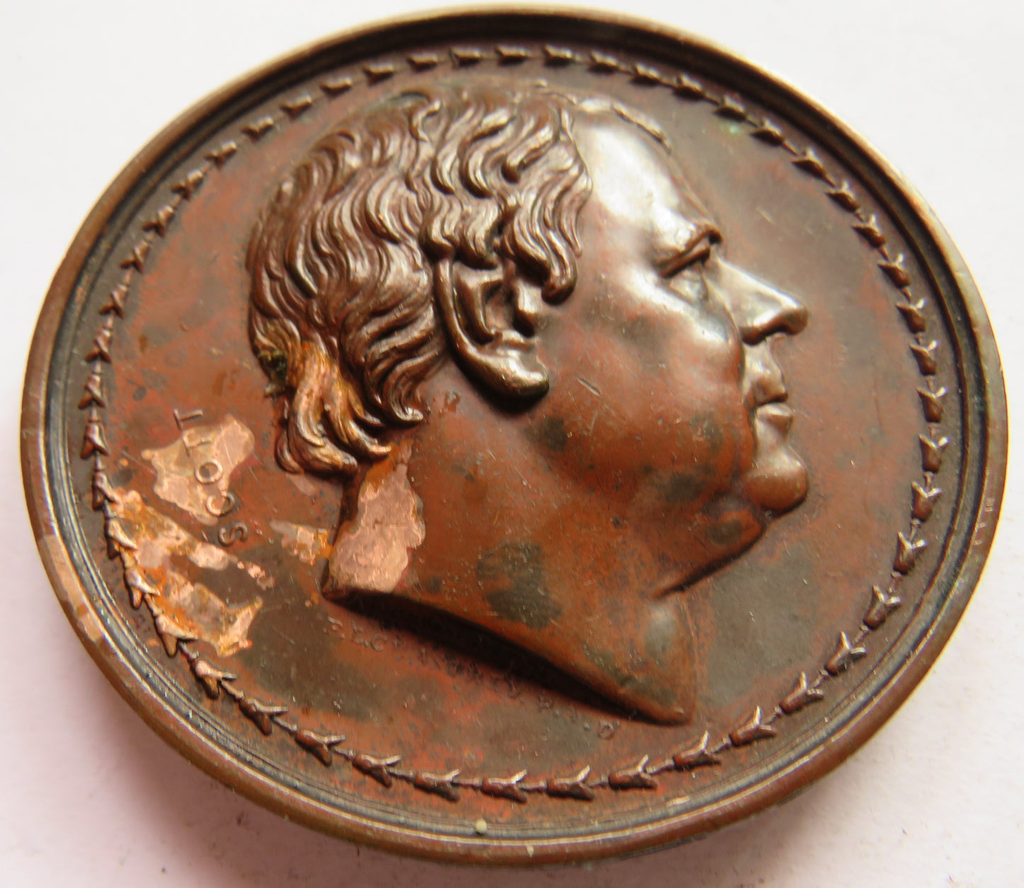 1827 Large Bronze Medal of Sir Walter Scott - Great Men Series