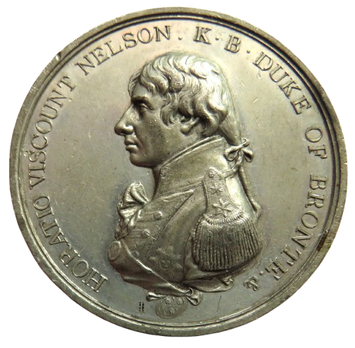 1805 Trafalgar Pewter Medal By Boulton  Horatio Viscount Nelson K.B. Duke of Bronte - Rare