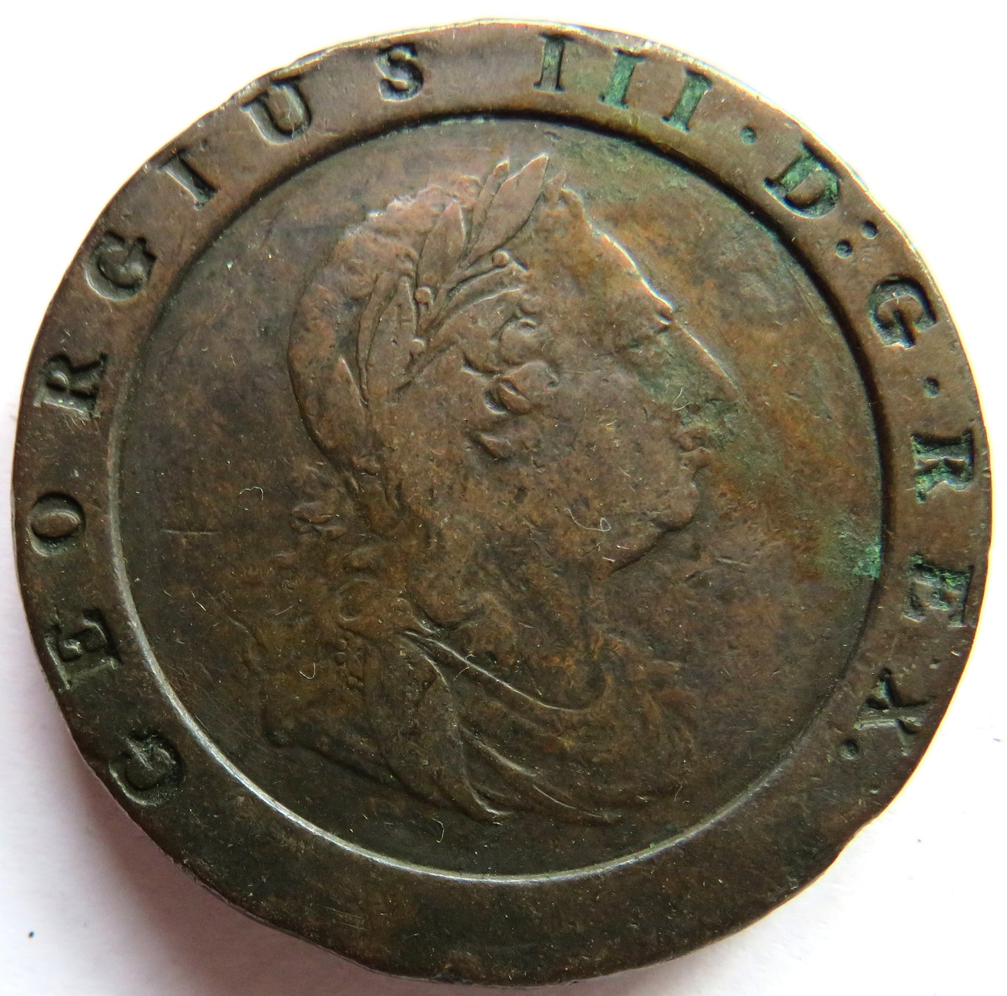 1797 King George III Cartwheel Twopence Coin - Great Britain