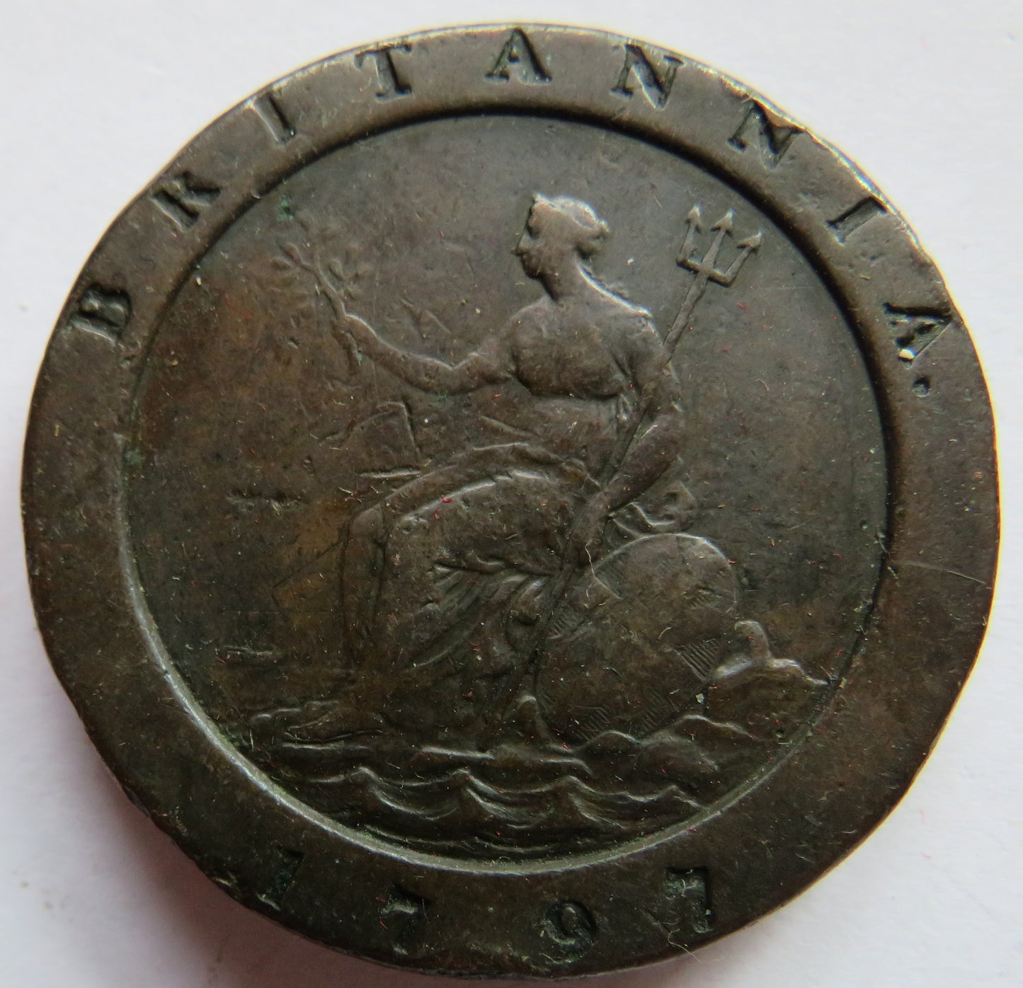 1797 King George III Cartwheel Twopence Coin - Great Britain
