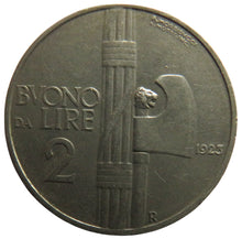 Load image into Gallery viewer, 1923 Italy 2 Lire Coin
