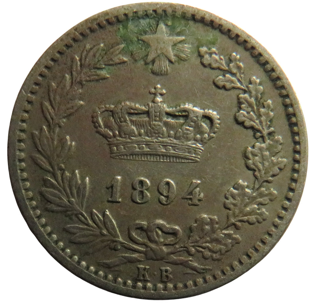 1894 Italy 20 Centesimi Coin