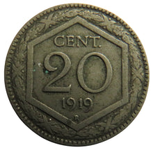 Load image into Gallery viewer, 1919 Italy 20 Centesimi Coin
