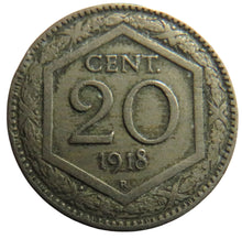 Load image into Gallery viewer, 1918 Italy 20 Centimes Coin
