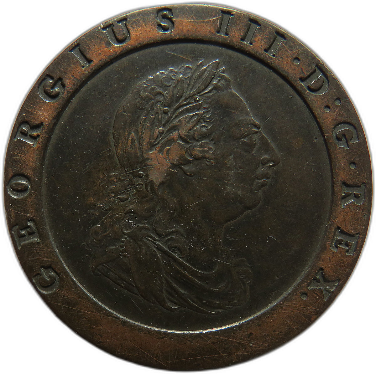 1797 King George III Cartwheel Two Pence / Twopence Coin