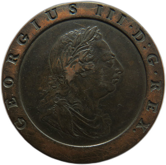 1797 King George III Cartwheel Two Pence / Twopence Coin