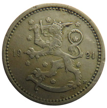 Load image into Gallery viewer, 1921 Finland One Markka Coin
