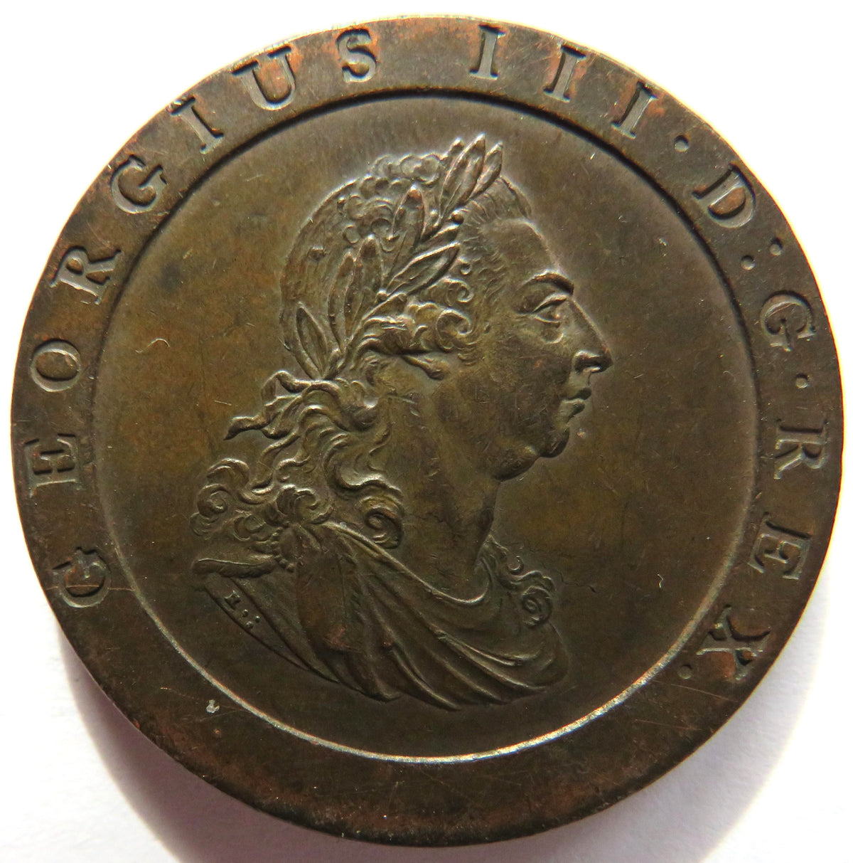 1797 King George III Cartwheel Penny Coin In High Grade