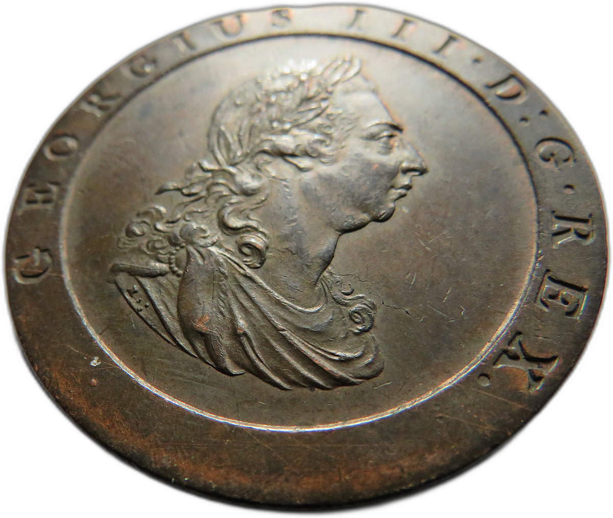 1797 King George III Cartwheel Penny Coin In High Grade