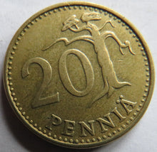 Load image into Gallery viewer, 1965 Finland 20 Penniä Coin
