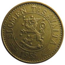 Load image into Gallery viewer, 1955 Finland 10 Markkaa Coin
