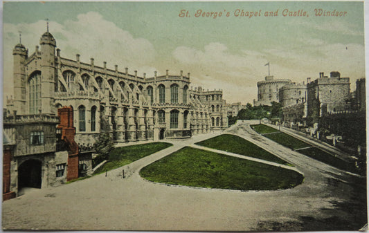 Vintage Postcard of St. George's Chapel and Castle, Windsor