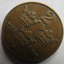 Load image into Gallery viewer, 1936 Sweden 2 Ore Coin
