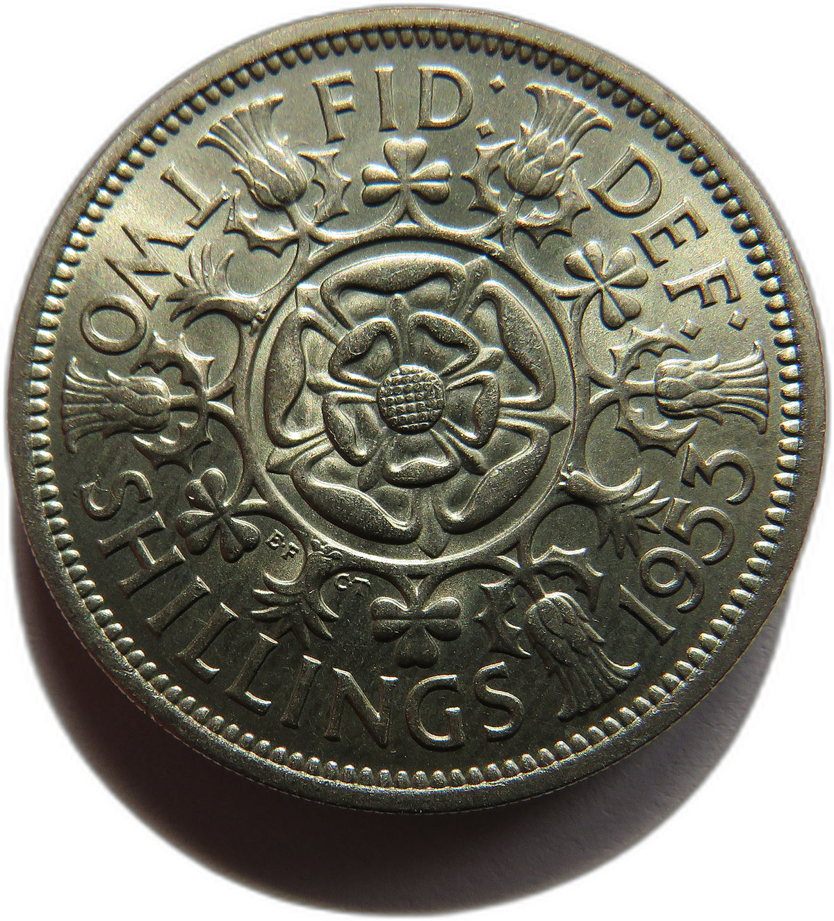 1953 Queen Elizabeth II Florin / Two Shillings Coin In High Grade - Great Britain