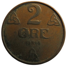 Load image into Gallery viewer, 1948 Norway 2 Ore Coin
