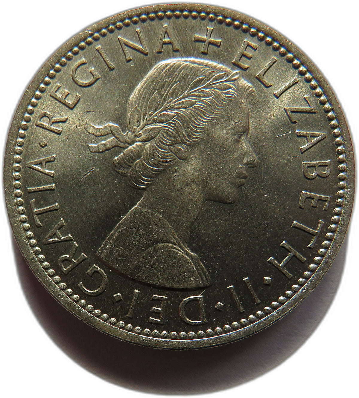 1955 Queen Elizabeth II Florin / Two Shillings Coin In High Grade - Great Britain