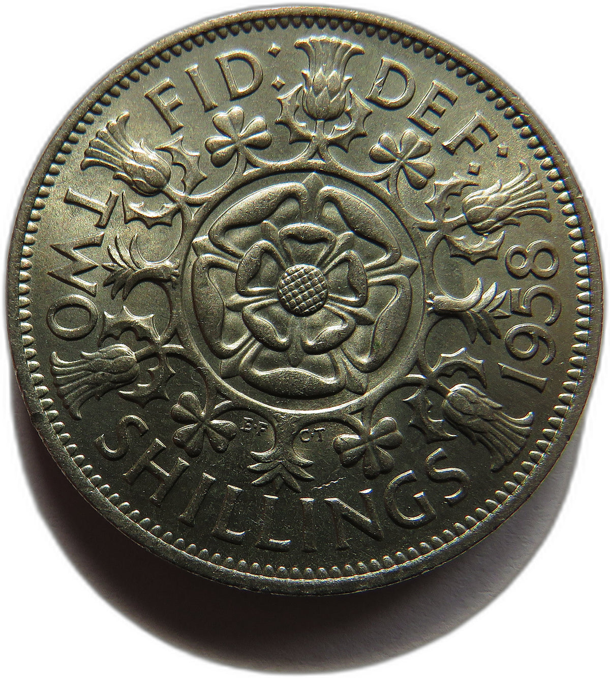 1958 Queen Elizabeth II Florin / Two Shillings Coin In High Grade - Great Britain