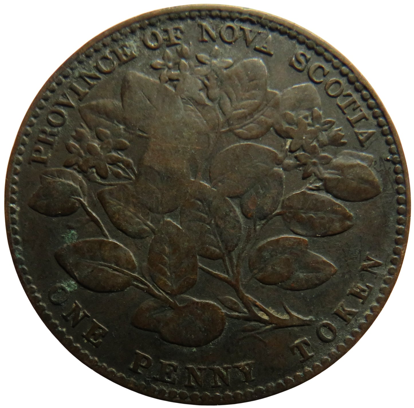 1856 Province of Nova Scotia One Penny Token