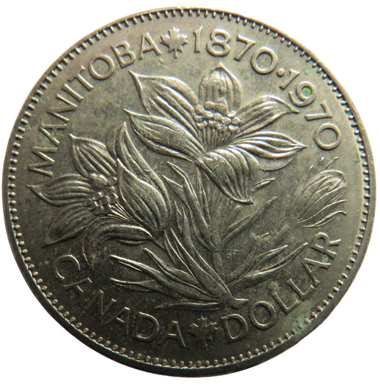 1870-1970 Canada $1 One Dollar Coin Amanitoba