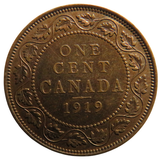 1919 King George V Canada One Cent Coin