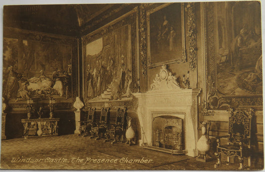 Vintage Postcard of Windsor Castle, The Presence Chamber