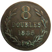 Load image into Gallery viewer, 1885-H Guernsey 8 Doubles Coin
