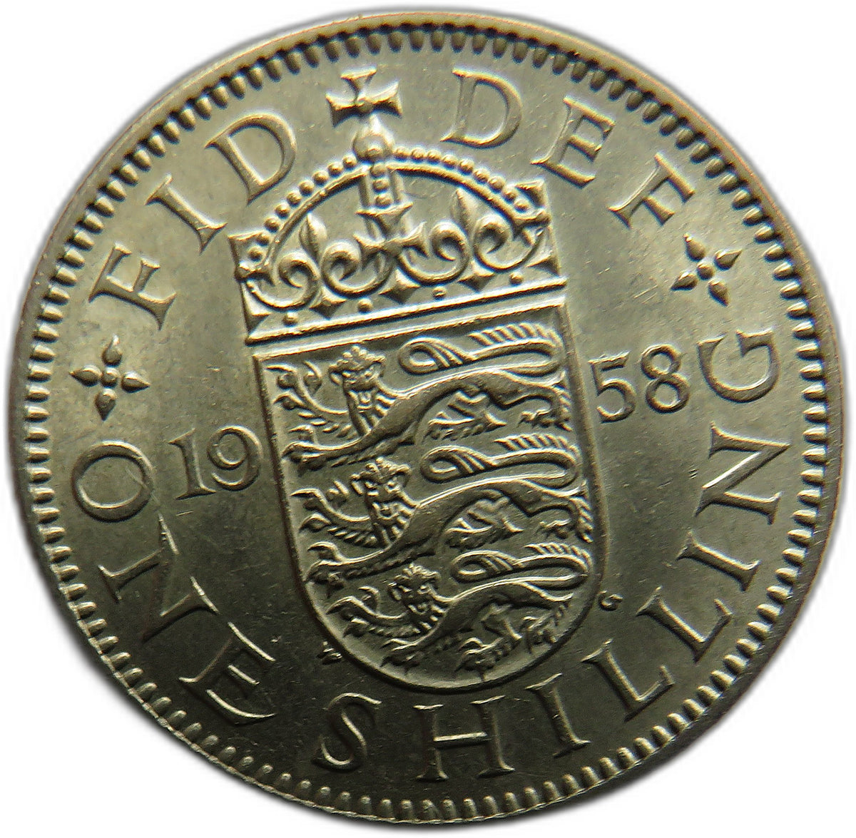 1958 Queen Elizabeth II (English) Shilling Coin In Higher Grade - Great Britain