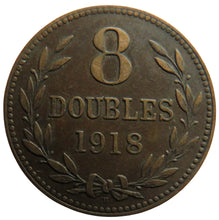 Load image into Gallery viewer, 1918 Guernsey 8 Doubles Coin
