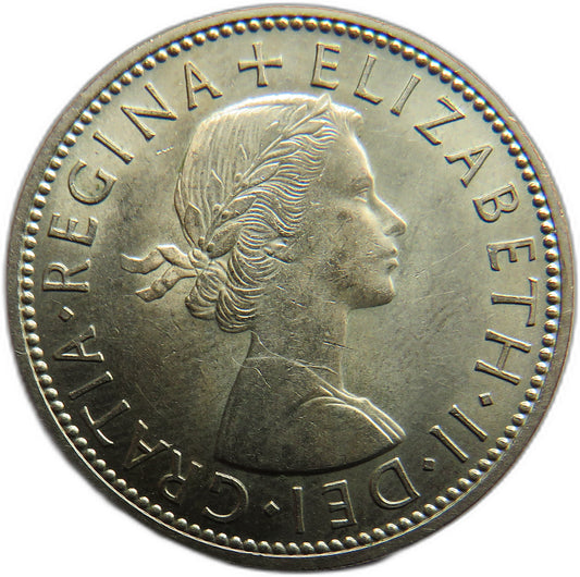 1957 Queen Elizabeth II Florin / Two Shillings Coin In High Grade - Great Britain
