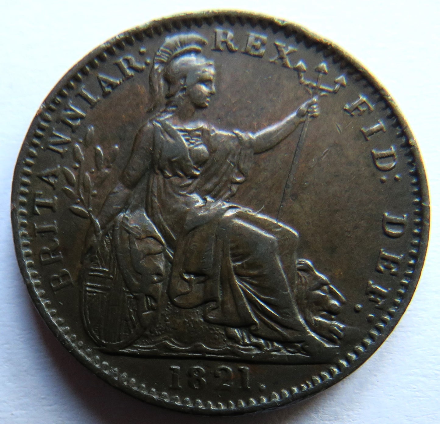 1821 King George IV Farthing Coin In Good Grade - Great Britain