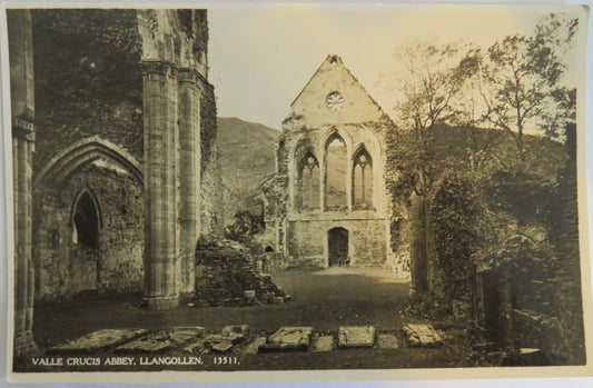 Old Postcard Of Valle Crucis Abbey, Llangollen