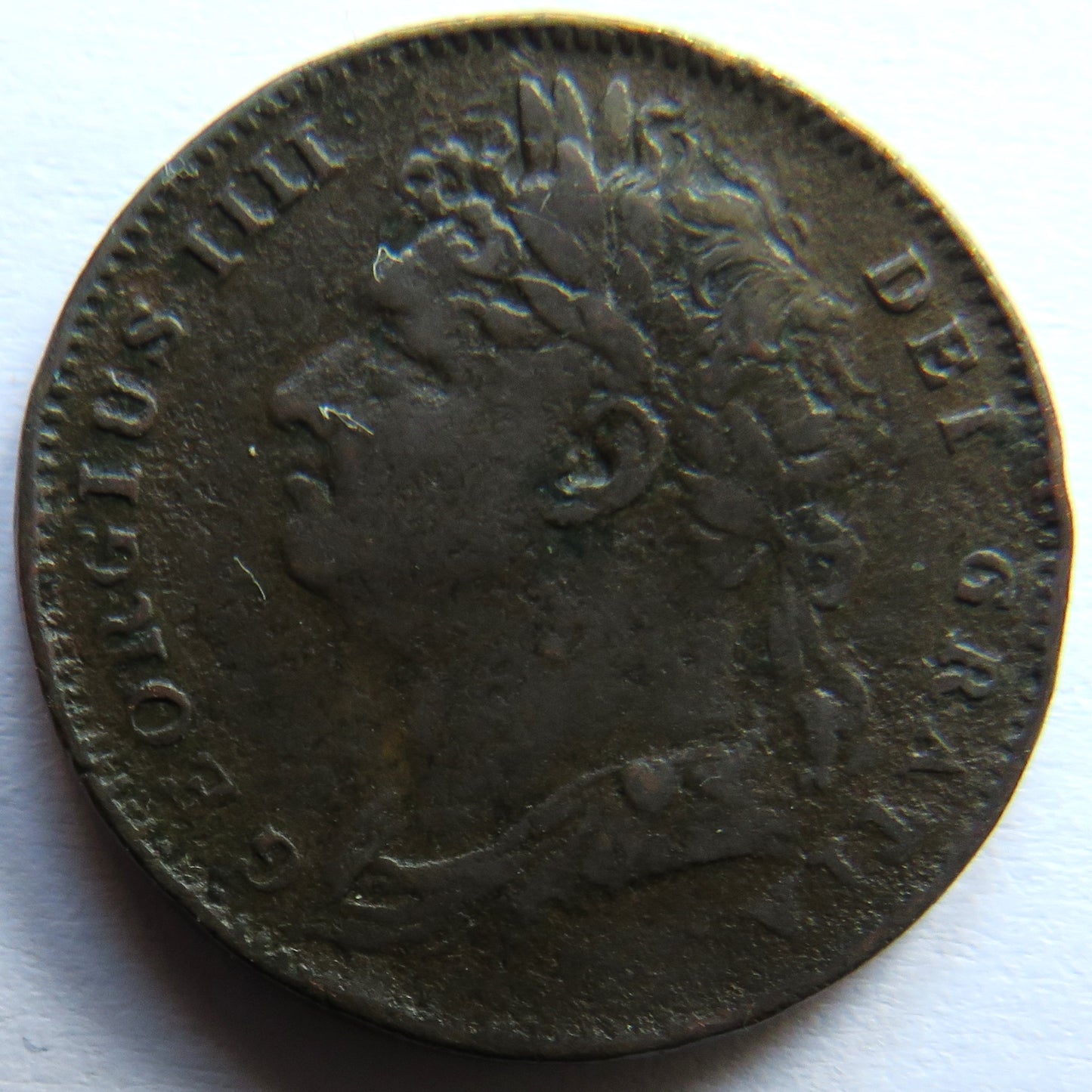 1825 King George IV Farthing Coin - Great Britain