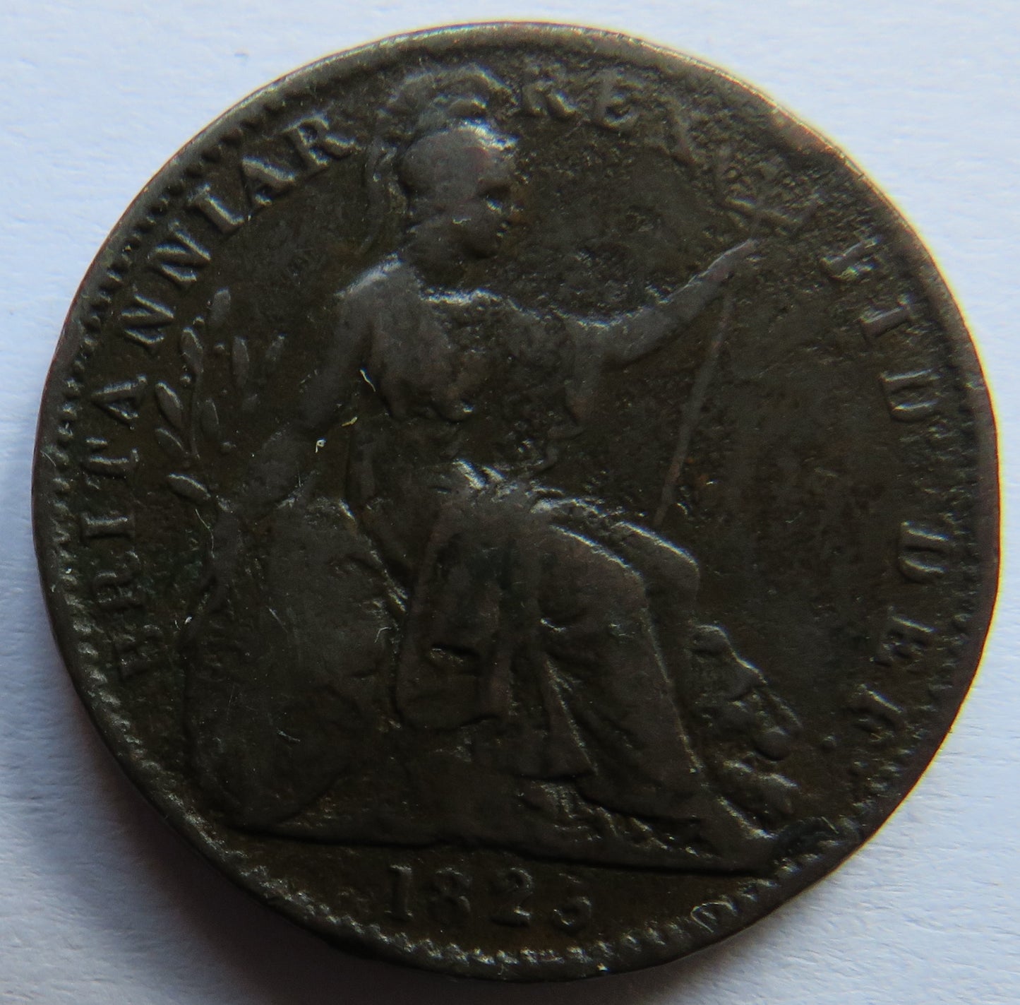 1825 King George IV Farthing Coin - Great Britain