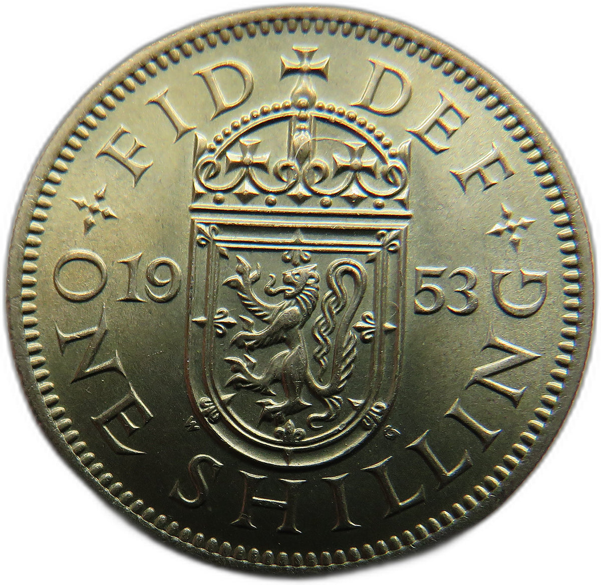 1953 Queen Elizabeth II (Scottish) Shilling Coin In High Grade - Great Britain