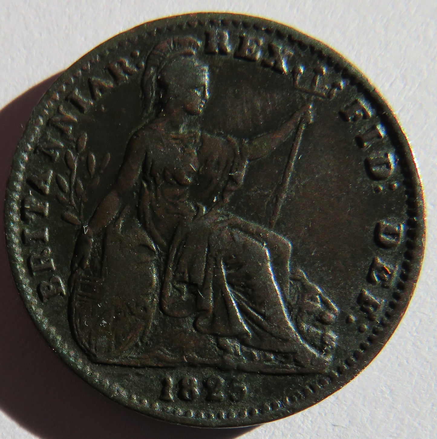 1825 King George IV Farthing Coin - Great Britain