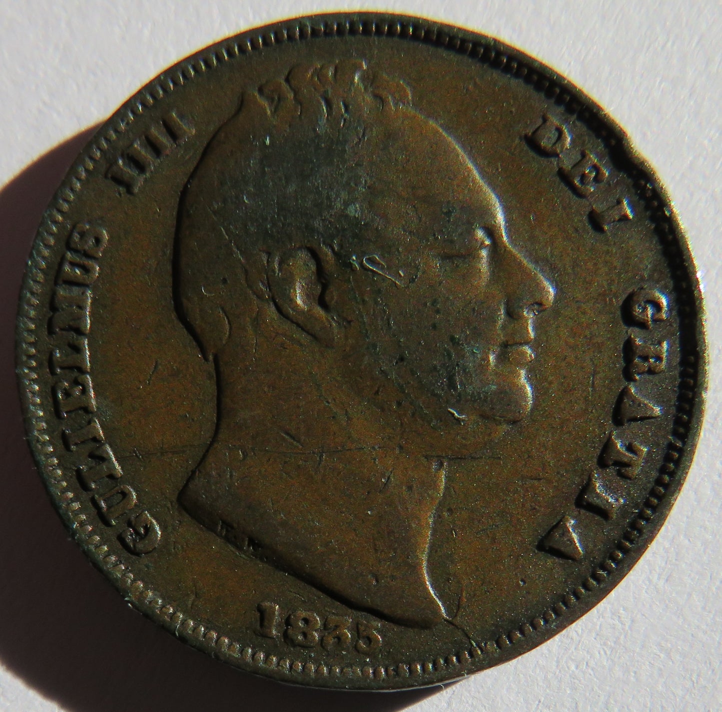 1835 King William IV Farthing Coin - Great Britain