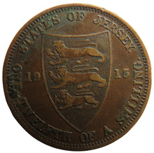 Load image into Gallery viewer, 1913 King George V States of Jersey 1/13th of a Shilling Coin
