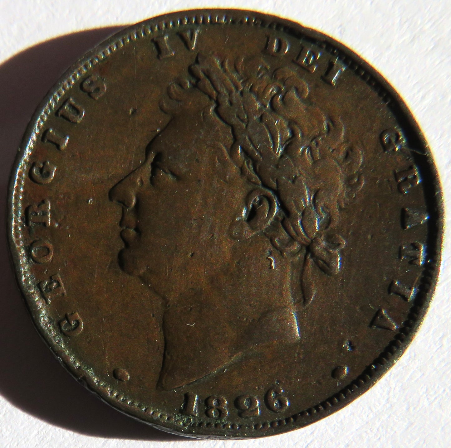 1826 King George IV Farthing Coin - Great Britain