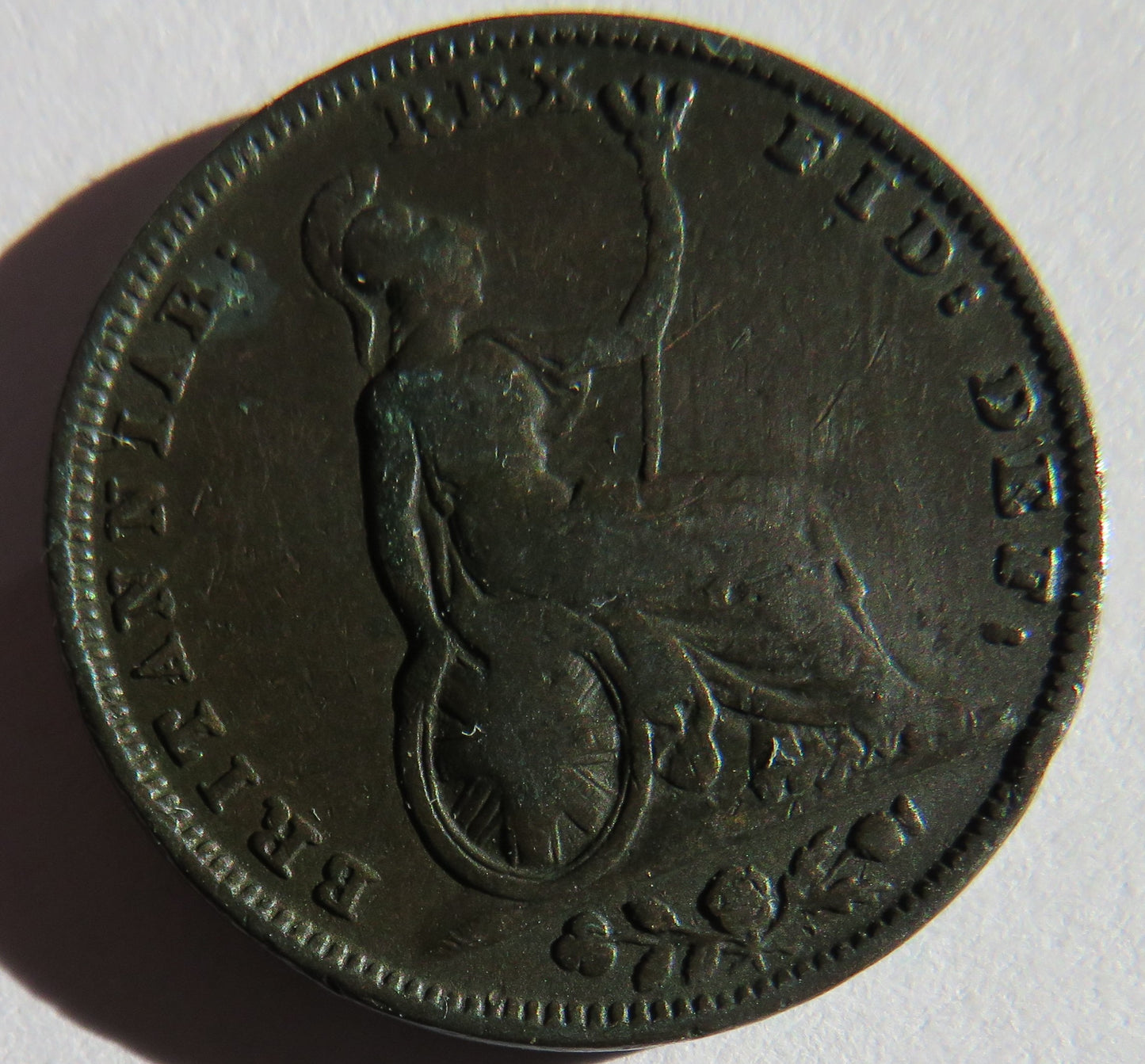 1828 King George IV Farthing Coin - Great Britain