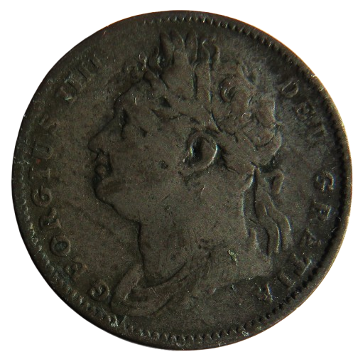 1822 King George IV Farthing Coin - Great Britain