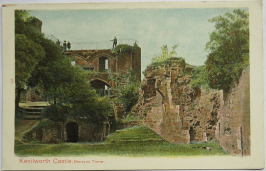 Vintage Postcard of Kenilworth Castle, Mervyns Tower