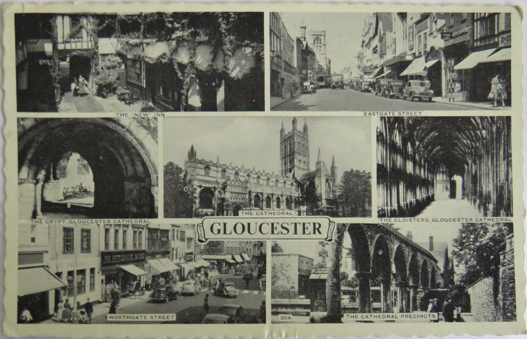 Old Multiview Postcard of Gloucester 1959 .