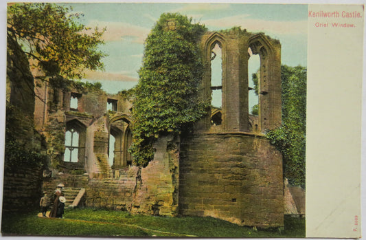 Vintage Postcard of Kenilworth Castle, Oriel Window