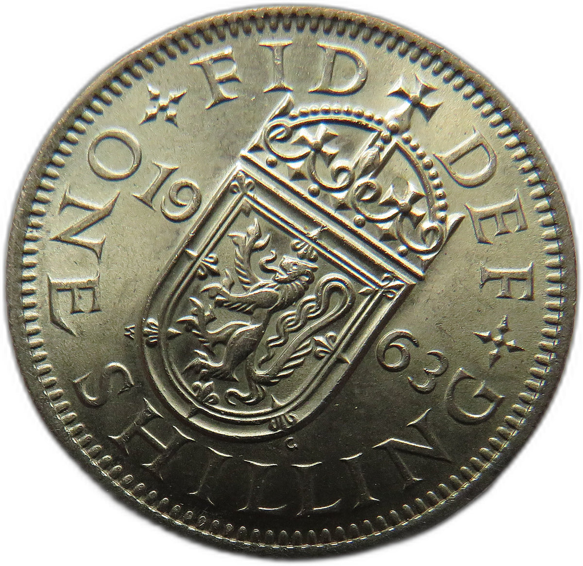 1963 Queen Elizabeth II (Scottish) Shilling Coin In High Grade - Great Britain