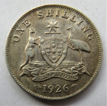 Load image into Gallery viewer, 1926 King George V Australia Silver One Shilling Coin
